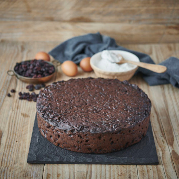 traditional fruit cake, ready for decorating 