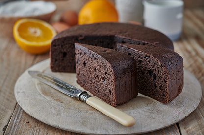 sliced chocolate orange cake 