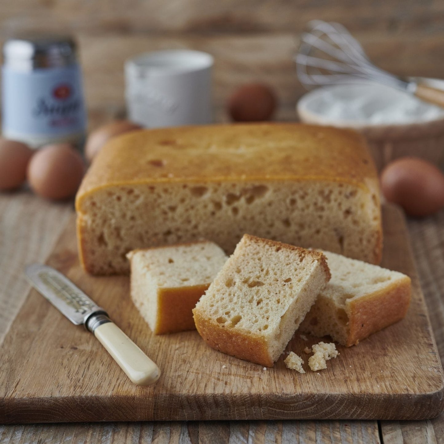 cut slices of our ready to decorate vanilla sponge cake 