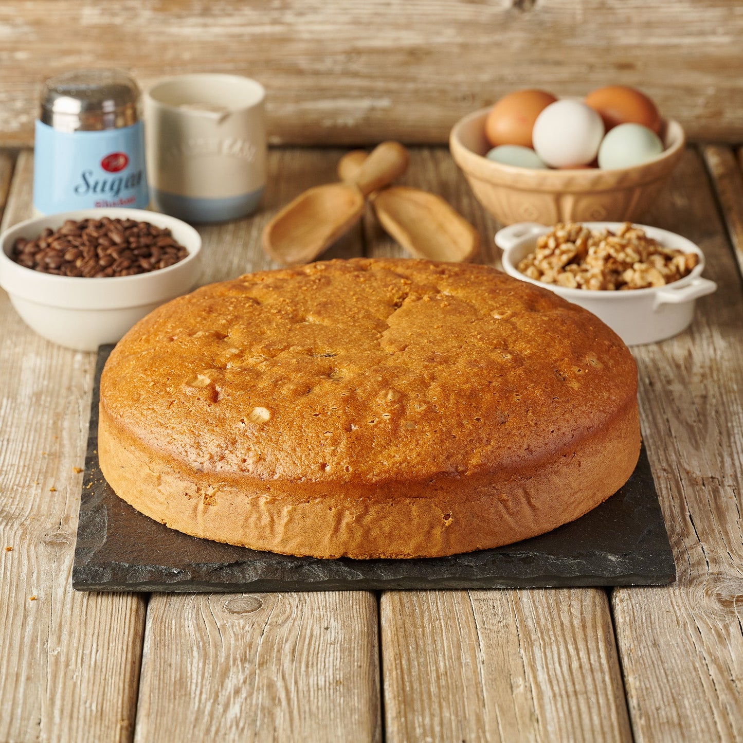 coffee walnut 12 inch plain cake