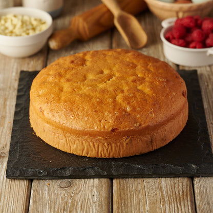 10 inch raspberry white chocolate plain sponge cake