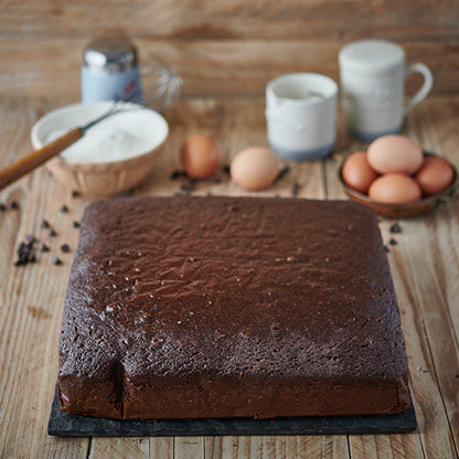 12 inch ready to decorate square chocolate cake