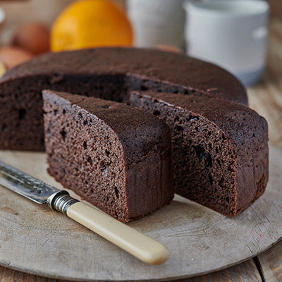 sliced chocolate orange cake 