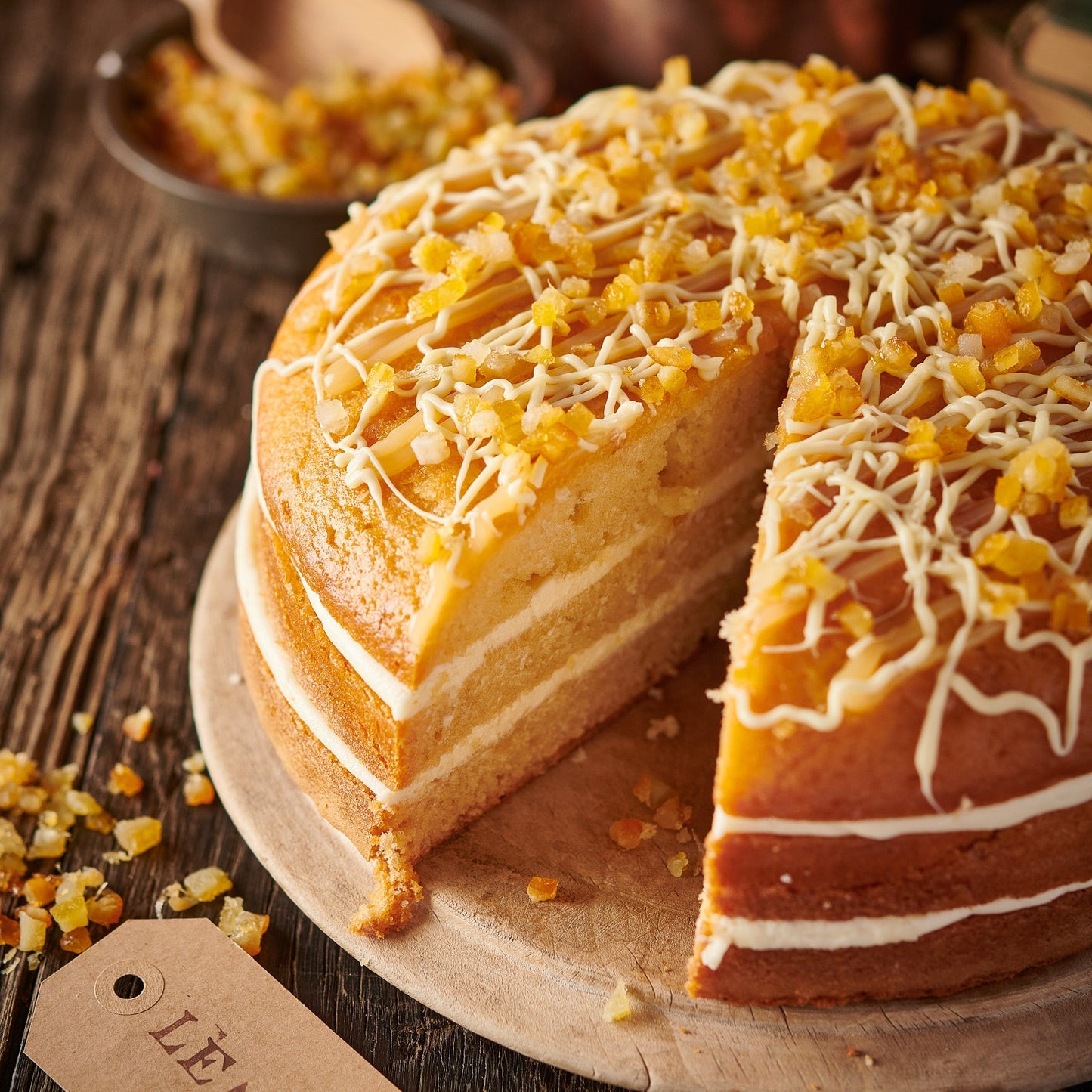 Lemon Curd Drizzle Cake- 10 Inch