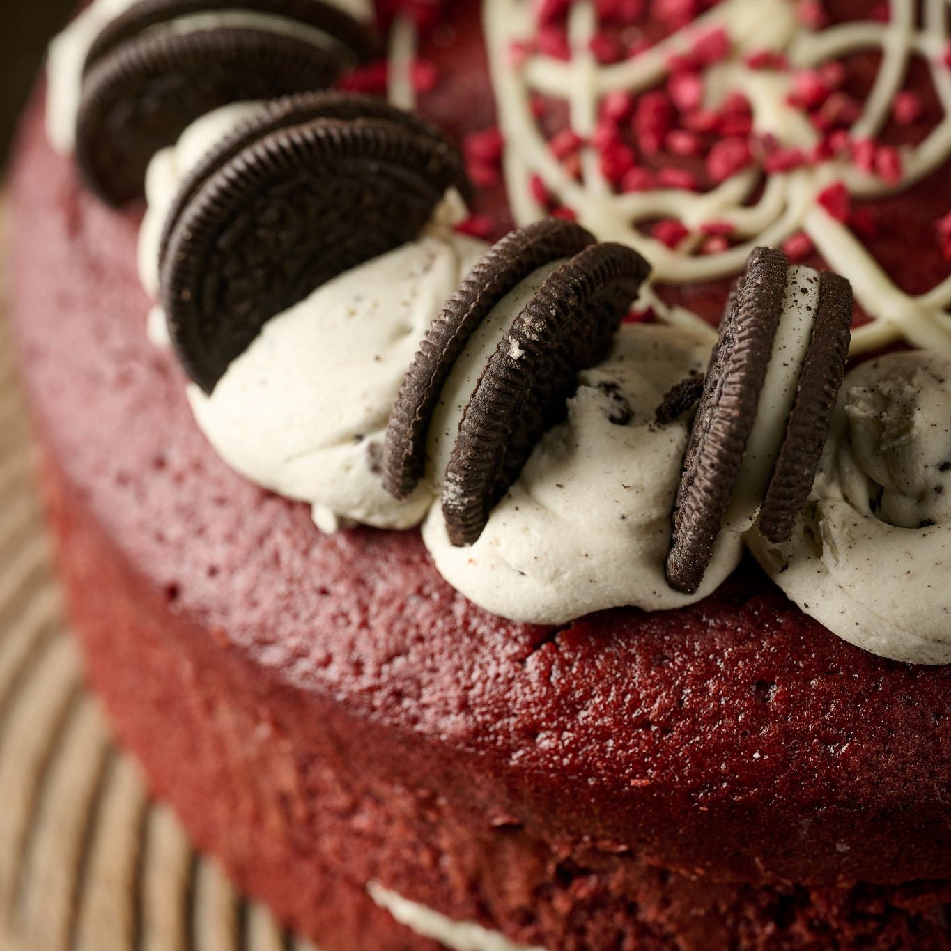 Red Velvet & Cookie Cake- 10 Inch