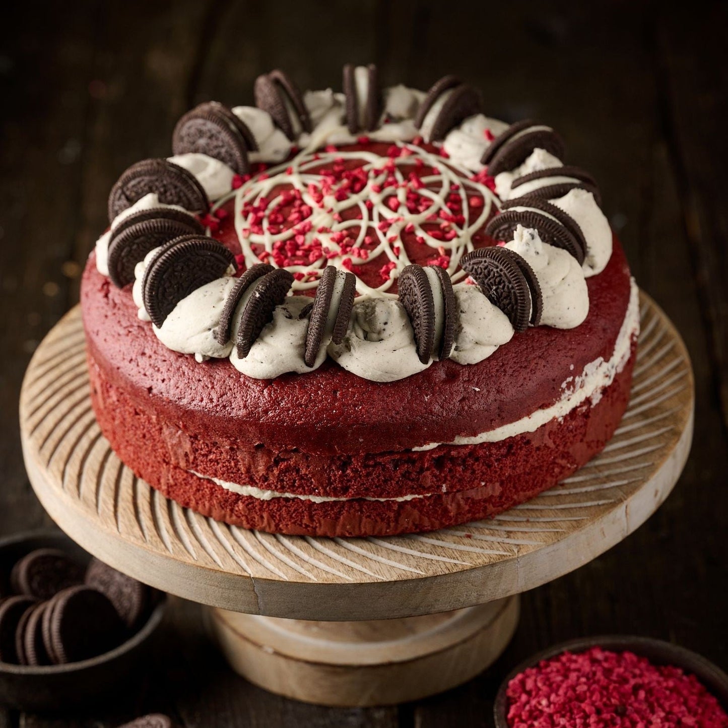 Red Velvet & Cookie Cake- 10 Inch