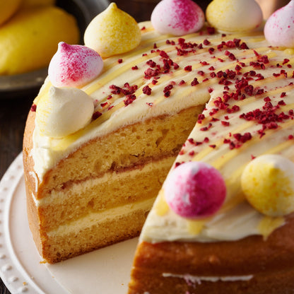 Raspberry & Lemon Meringue Cake- 10 Inch