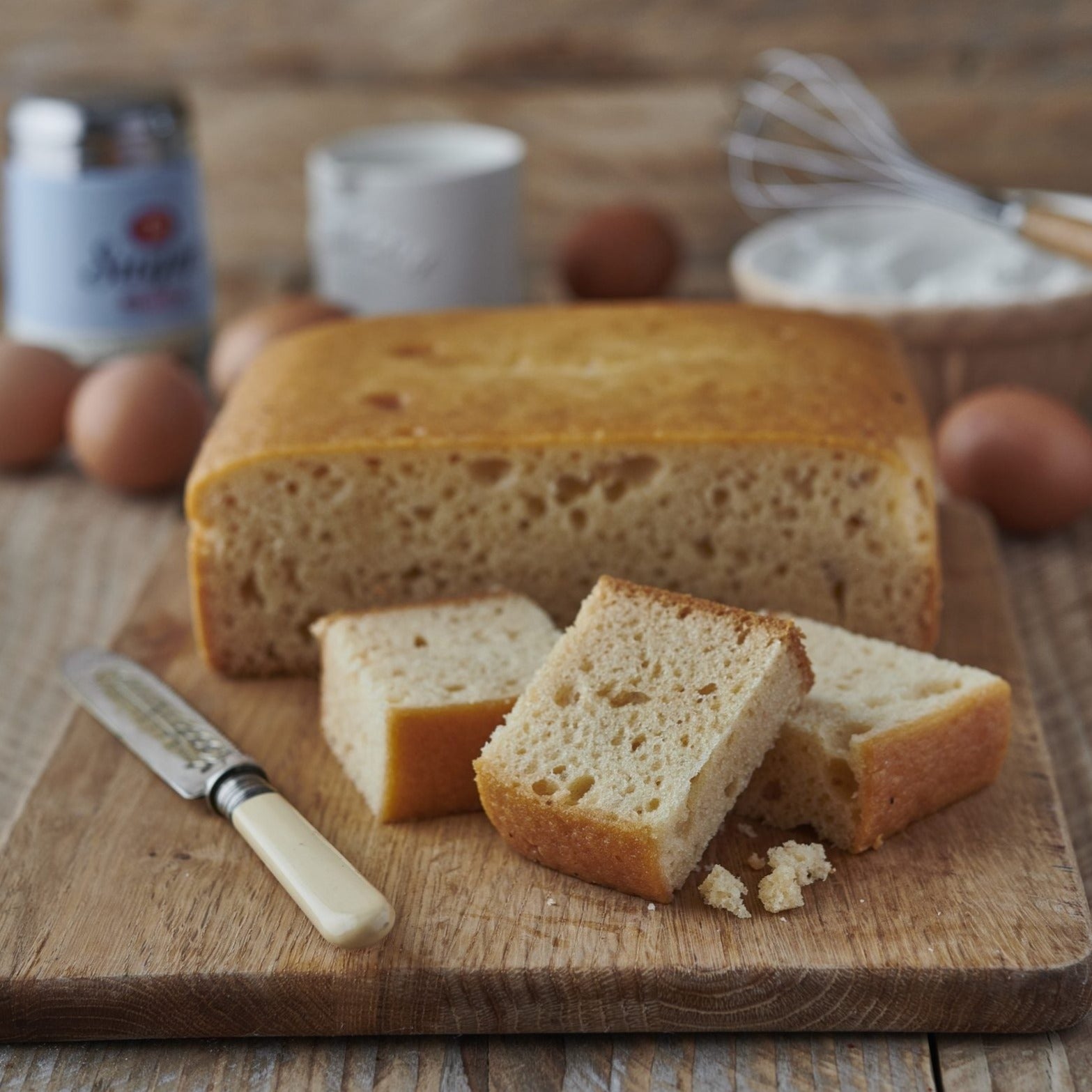cut slices of our ready to decorate vanilla sponge cake 