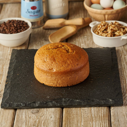 coffee and walnut 6 inch ready to decorate cake 