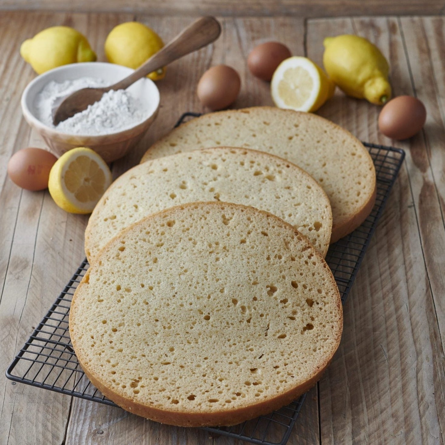 lemon sponge cake ready to decorate UK delivery