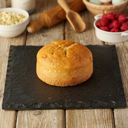 raspberry white chocolate plain sponge cake 6 inch