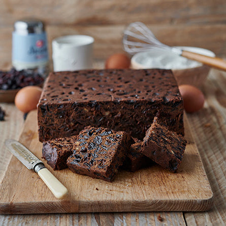 sliced all butter fruit cake ready to decorate 