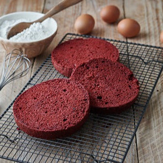 red velvet ready to decorate cake 